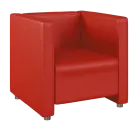 MIRA 1 křeslo, koženka červená